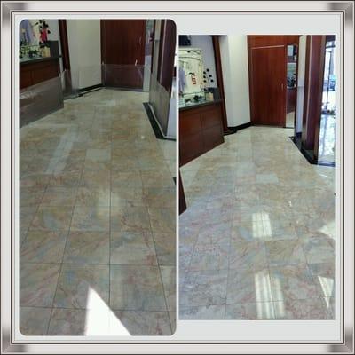 before and after marble Restoration in calabasas ca.