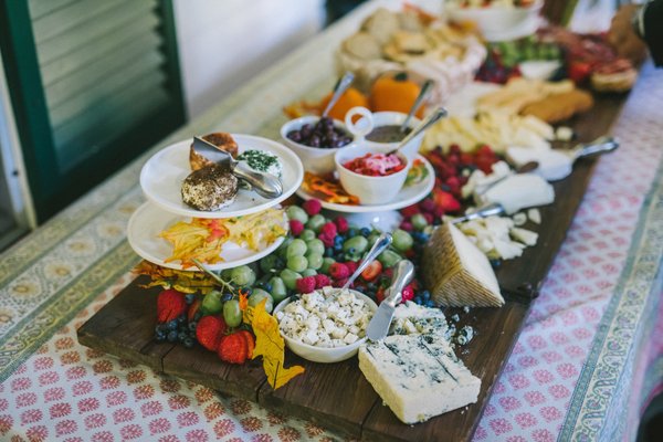 bountiful cheese board for cocktail party