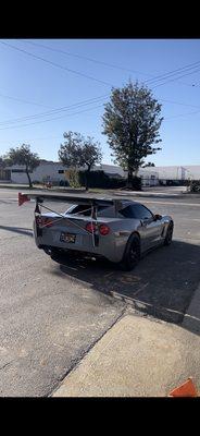 Fully wrapped c6 corvette