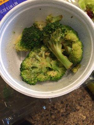 Side of broccoli and a Michigan Salad. Got take out tonight and were disappointed.