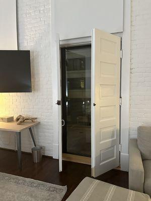 Room 6. Old hay loft doors.