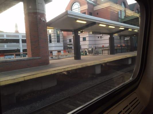 On board Amtrak's Empire Service at the Albany/Rennsaleer station getting ready to leave on the trip to Penn Station NYC.