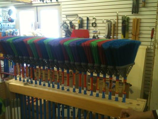 Rainbow of brooms