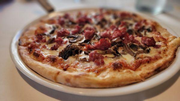 Italian Sausage and Mushroom Pizza