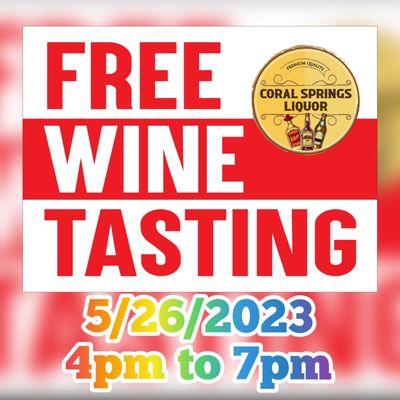 Came visit us on may 26th, there will be the variety of liquor and Wine for testing. See you then...