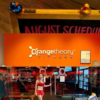 Cute ducks which BTW is a joke with the cruise community. Orangetheory signage. Me (Jules) about to enter where all the magic happens!!