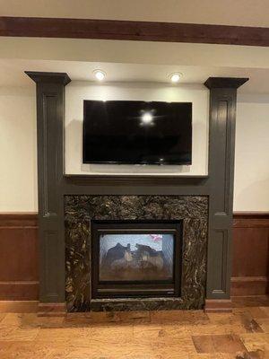 Fire Place trim painting