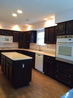 Refaced Kitchen in Chocolate Pear