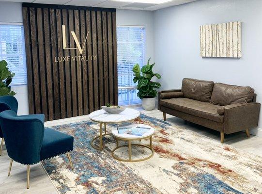 Luxe Vitality's welcome lounge