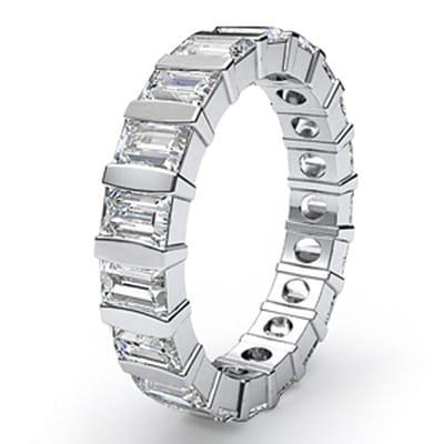 Forever and an eternity, 14k Solid Gold Emerald Cut Diamond Eternity Band