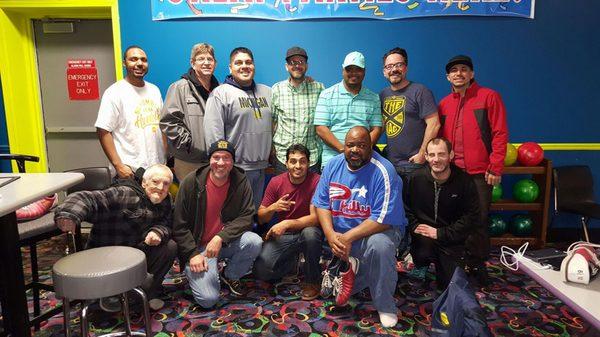 Menistry group at bowling night