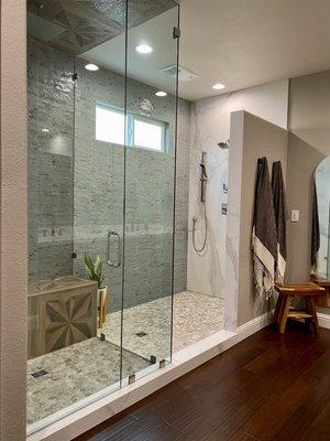 Steam shower and shower window