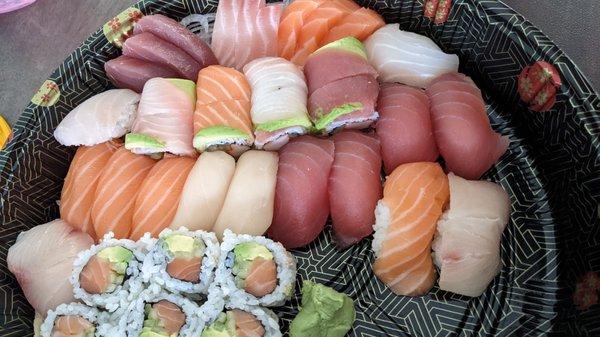 Sushi platter for 2