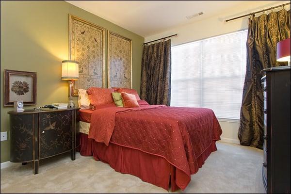 Enjoy 10 ft ceilings and walk in closets are features of every bedroom.