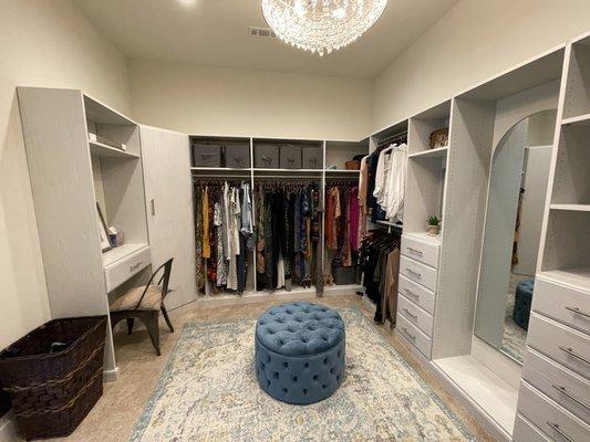 Master Closet vanity.