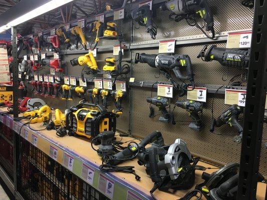 Name brand power tools and accessories!