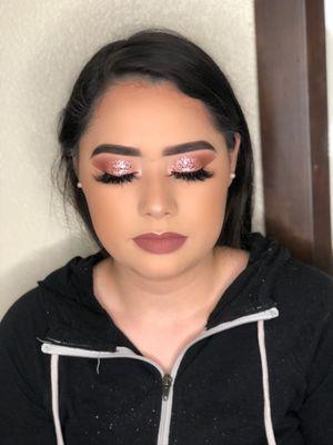 Glitter Cut-crease Makeup Glam