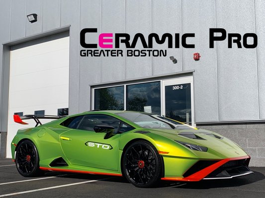 2022 Lamborghini STO in for a Ceramic Pro Coating