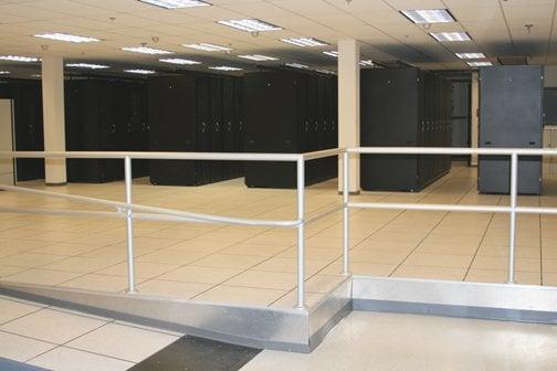 partial shot of data center floor - wrightline cabinets.