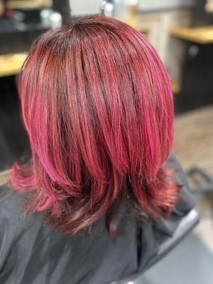 So vibrant, beautiful, and smooth! I have naturally curly hair so this is hard to accomplish most times, but not for Kristal!