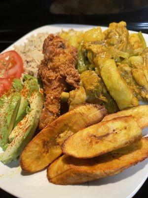 Curry & Fried Chicken meal