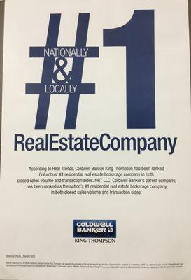 Nationally & Locally my company is #1 Real Estate Company.