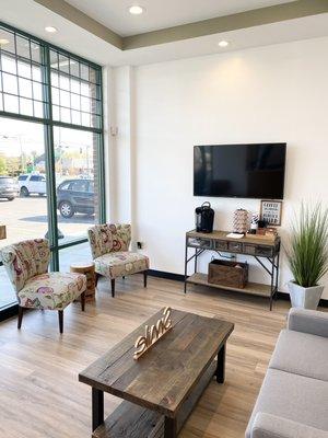 Coffee bar sanitized between patients