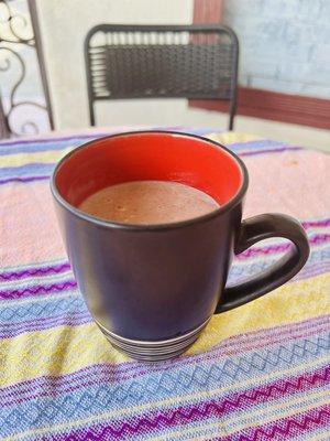 We offer Champurrado ( Mexican Hot Chocolate)