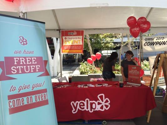 Check-in and get some sweet Yelp swag!