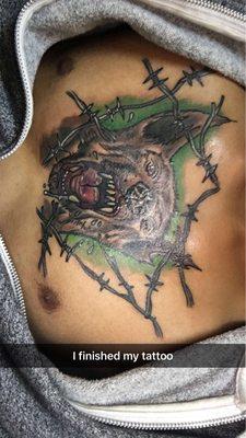 Chest piece done by Jose!