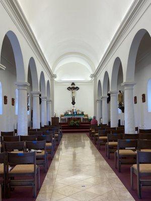 Inside the church