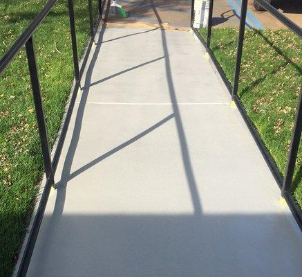 Concrete walkway and driveway coatings.