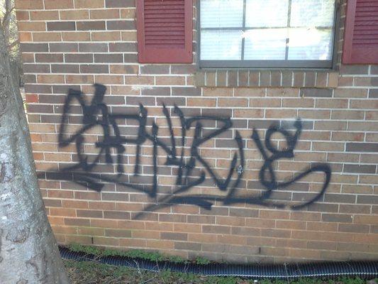 Graffiti Removal: Before