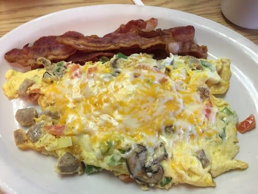 Omelette with side of bacon