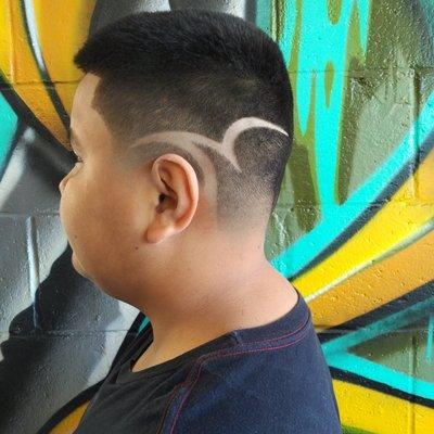 Taper fade with a simple design