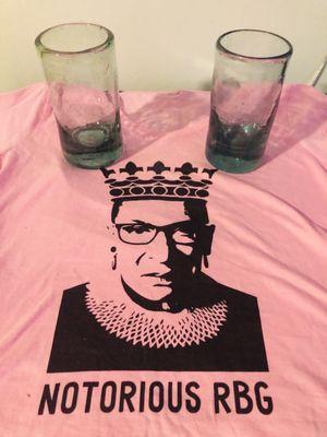 Bada** RBG T-shirt + two Mexican hand blown glasses