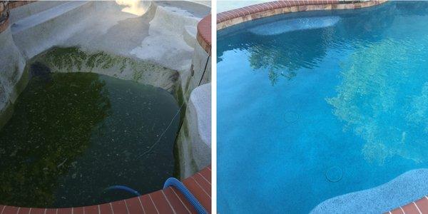 Customer requested a restart on their pool. Some times it is more cost effective and safer for the resident to drain and refill the pool.