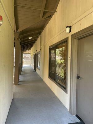 Conference Center exterior hallway