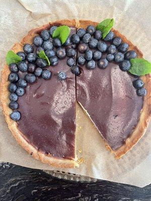 Lemon blueberry tart