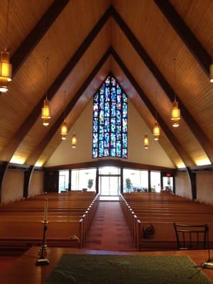 Inside the sanctuary.