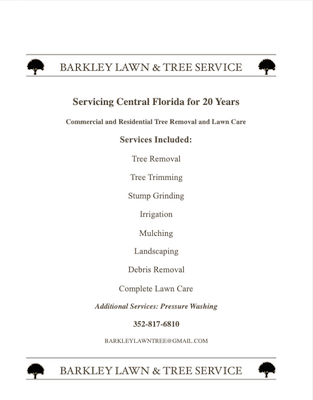 Barkleys Lawn and Tree Service