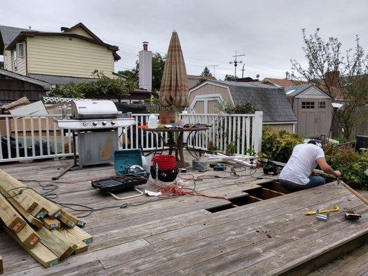 Here's what we started with on this pergola, AKA sukkah job