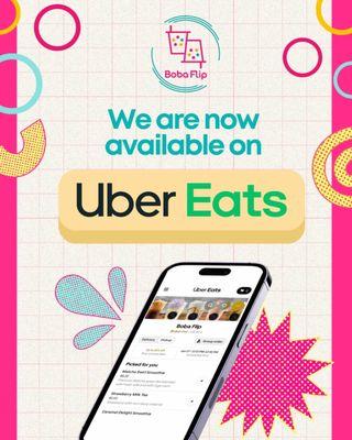 We are now available on Uber Eats :)