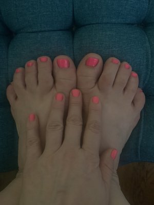 The owner transformed my feet and hands.