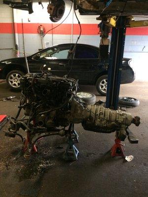 REPLACING A BMW ENGINE.