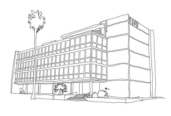 The Midcentury HQ of YES Design Group on Wilshire Boulevard.