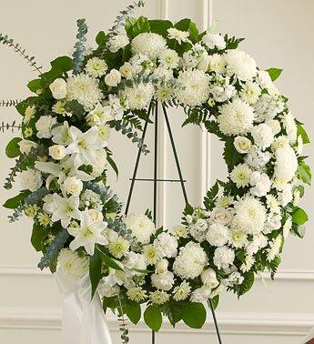 white open wreath