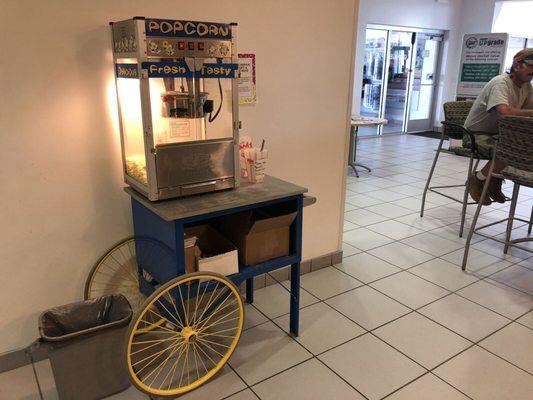 Popcorn Machine in Guest Lounge