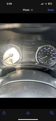 The signal that popped up on the dash as soon as I left.