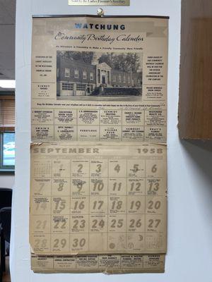 Birthday' Anniversary and other important event for the Watchung calendar of September 1958